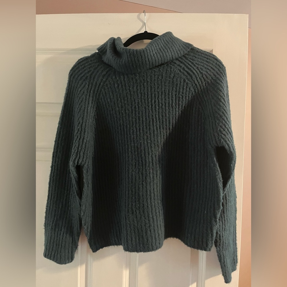 Blue garage cowl neck sweater!